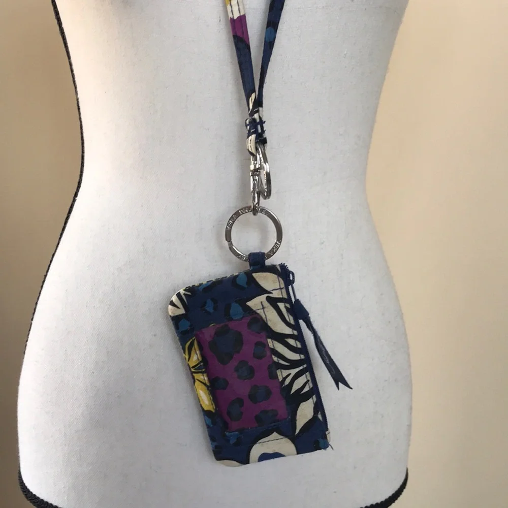 Vera Bradley Bright Floral ID Case and Lanyard - Picture 7 of 11